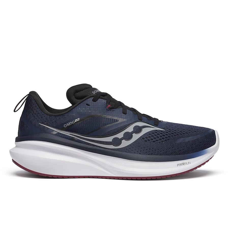 Amazon.com | Saucony Men's Omni 22 Sneaker, Navy/Currant, 7
